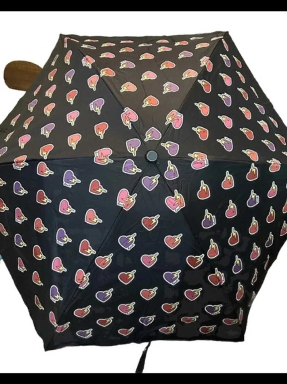 Coach Heart Bolt Compact Umbrella - Picture 3 of 3